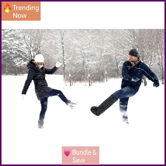 Women's Knee High Faux Fur Boots Winter Flat Snow Boots Warm Fuzzy - Picture 5 of 8